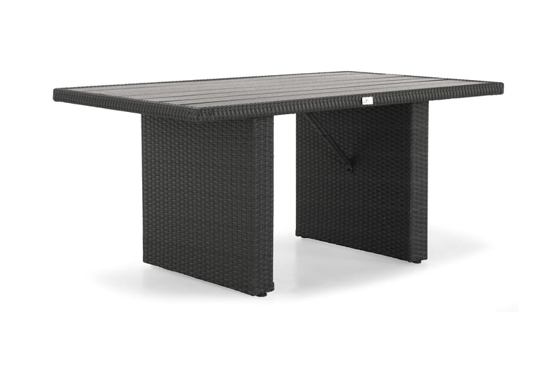 James Loungegrupp utomhus - Soffgrupp till uteplats 5-sits - Loungeset konstrotting utemöbler - Aintwood - Svart / Gråa dynor - Utemöbler & utemiljö - Loungemöbler - Loungeset & loungegrupp
