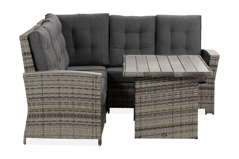 James Lyx Loungegrupp Vändbar - Grå / Svarta dynor - Utemöbler & utemiljö - Loungemöbler - Loungeset & loungegrupp