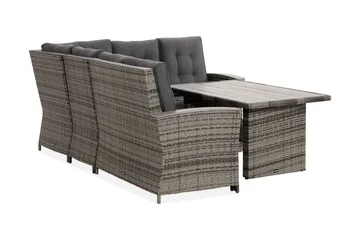 James Lyx Loungegrupp Vändbar - Grå / Svarta dynor - Utemöbler & utemiljö - Loungemöbler - Loungeset & loungegrupp