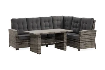 James Lyx Loungegrupp Vändbar - Grå / Svarta dynor - Utemöbler & utemiljö - Loungemöbler - Loungeset & loungegrupp