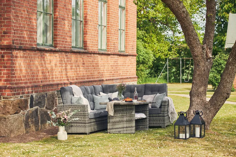 James Lyx Loungegrupp Vändbar - Grå / Svarta dynor - Utemöbler & utemiljö - Loungemöbler - Loungeset & loungegrupp