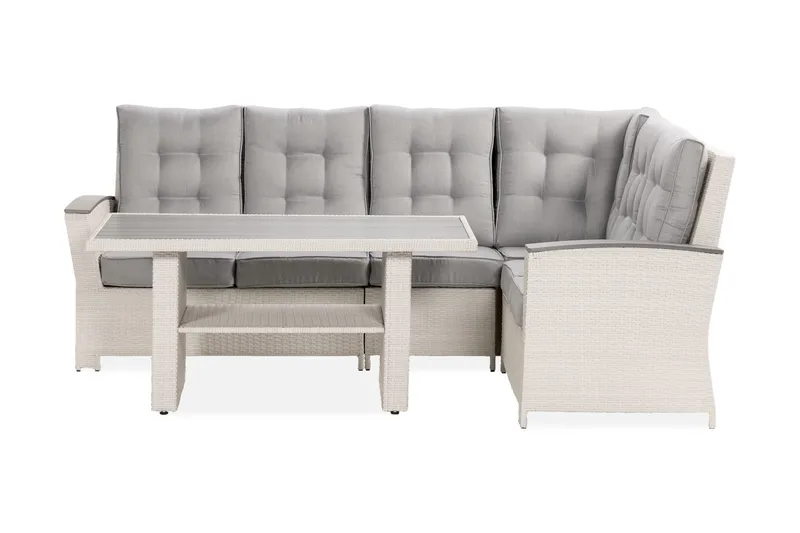 James Lyx Loungegrupp Vändbar - Vit / Gråa dynor - Utemöbler & utemiljö - Loungemöbler - Loungeset & loungegrupp