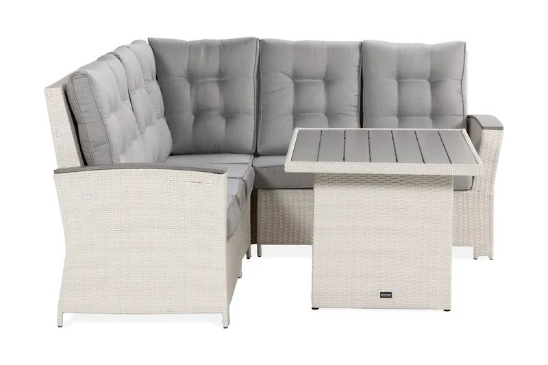 James Lyx Loungegrupp Vändbar - Vit / Gråa dynor - Utemöbler & utemiljö - Loungemöbler - Loungeset & loungegrupp