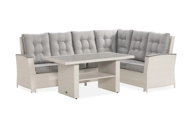 James Lyx Loungegrupp Vändbar - Vit / Gråa dynor - Utemöbler & utemiljö - Loungemöbler - Loungeset & loungegrupp