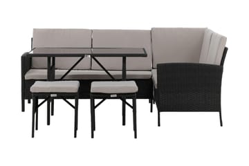 Knock Hörnsoffa Utomhus - Svart - Utemöbler & utemiljö - Loungemöbler - Loungeset & loungegrupp