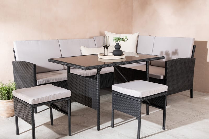 Knock Hörnsoffa Utomhus - Svart - Utemöbler & utemiljö - Loungemöbler - Loungeset & loungegrupp