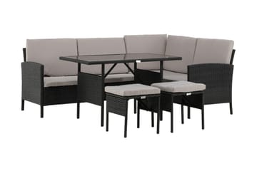 Knock Hörnsoffa Utomhus - Svart - Utemöbler & utemiljö - Loungemöbler - Loungeset & loungegrupp