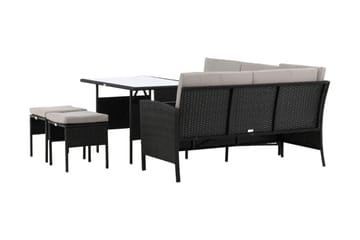 Knock Hörnsoffa Utomhus - Svart - Utemöbler & utemiljö - Loungemöbler - Loungeset & loungegrupp