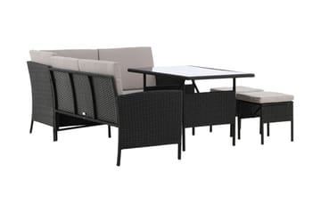 Knock Hörnsoffa Utomhus - Svart - Utemöbler & utemiljö - Loungemöbler - Loungeset & loungegrupp
