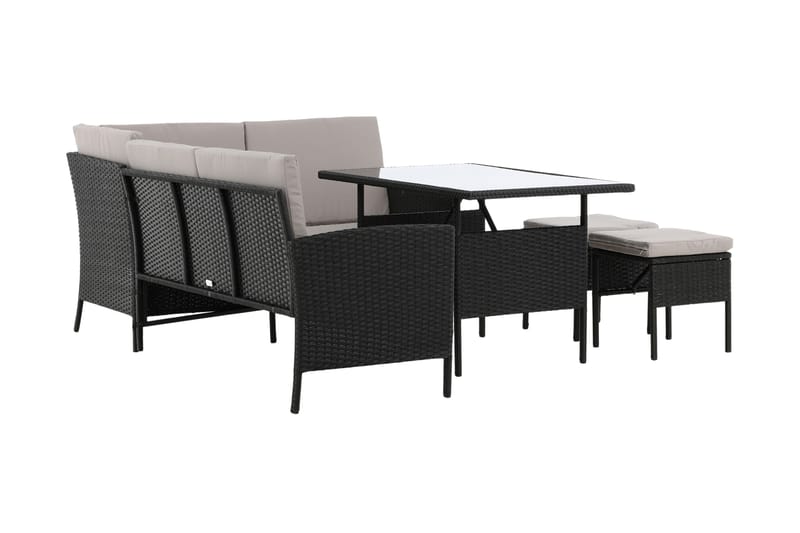Knock Hörnsoffa Utomhus - Svart - Utemöbler & utemiljö - Loungemöbler - Loungeset & loungegrupp