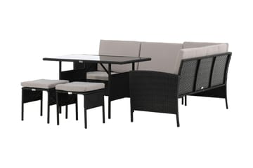 Knock Hörnsoffa Utomhus - Svart - Utemöbler & utemiljö - Loungemöbler - Loungeset & loungegrupp