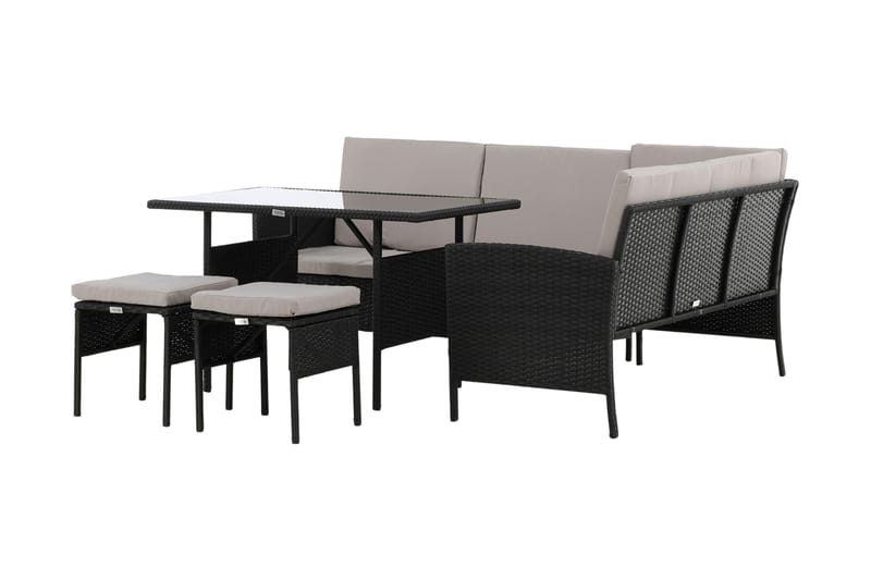 Knock Hörnsoffa Utomhus - Svart - Utemöbler & utemiljö - Loungemöbler - Loungeset & loungegrupp