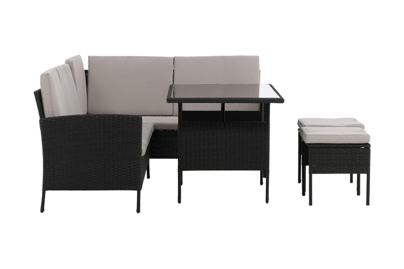 Knock Hörnsoffa Utomhus - Svart - Utemöbler & utemiljö - Loungemöbler - Loungeset & loungegrupp