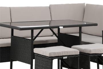 Knock Hörnsoffa Utomhus - Svart - Utemöbler & utemiljö - Loungemöbler - Loungeset & loungegrupp