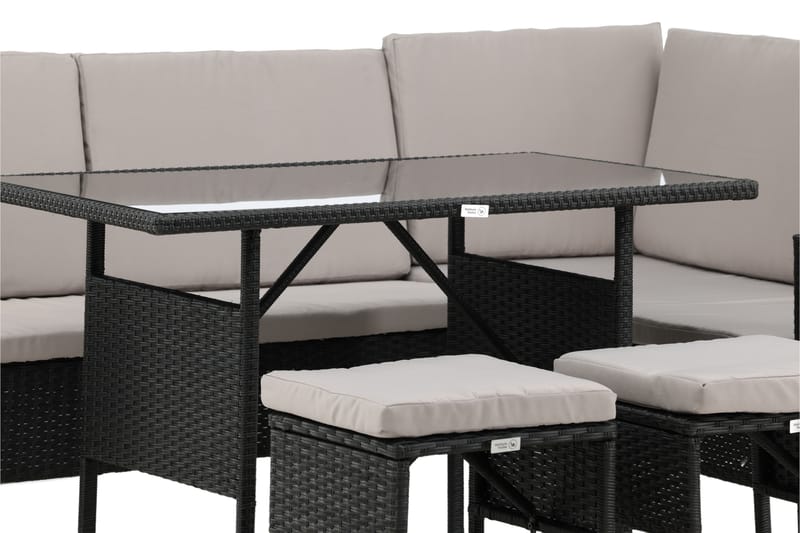 Knock Hörnsoffa Utomhus - Svart - Utemöbler & utemiljö - Loungemöbler - Loungeset & loungegrupp