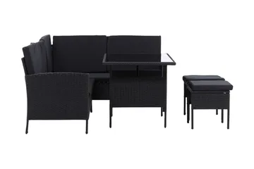 Knock Hörnsoffa Utomhus - Svart - Utemöbler & utemiljö - Loungemöbler - Loungeset & loungegrupp