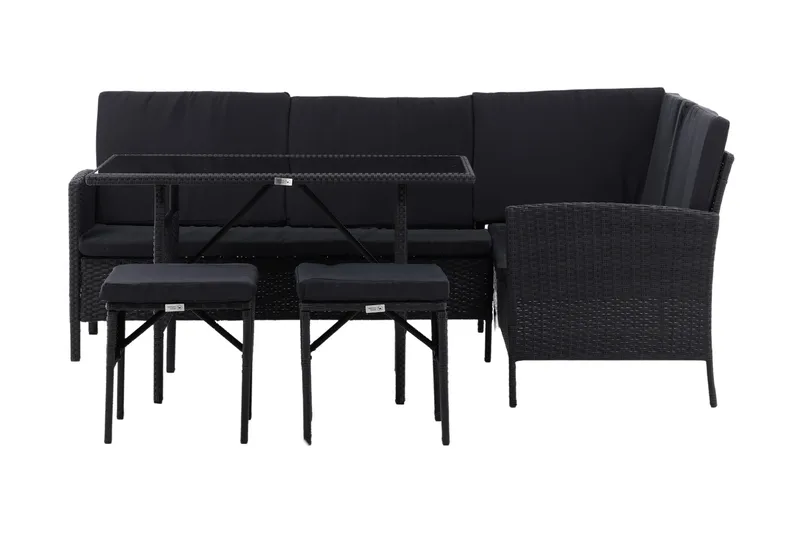 Knock Hörnsoffa Utomhus, Svart