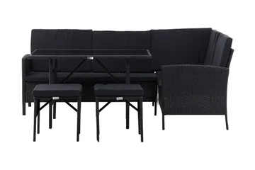 Knock Hörnsoffa Utomhus - Svart - Utemöbler & utemiljö - Loungemöbler - Loungeset & loungegrupp
