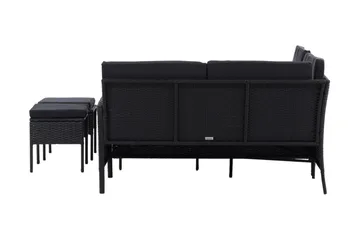 Knock Hörnsoffa Utomhus - Svart - Utemöbler & utemiljö - Loungemöbler - Loungeset & loungegrupp