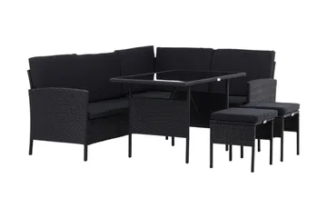 Knock Hörnsoffa Utomhus - Svart - Utemöbler & utemiljö - Loungemöbler - Loungeset & loungegrupp