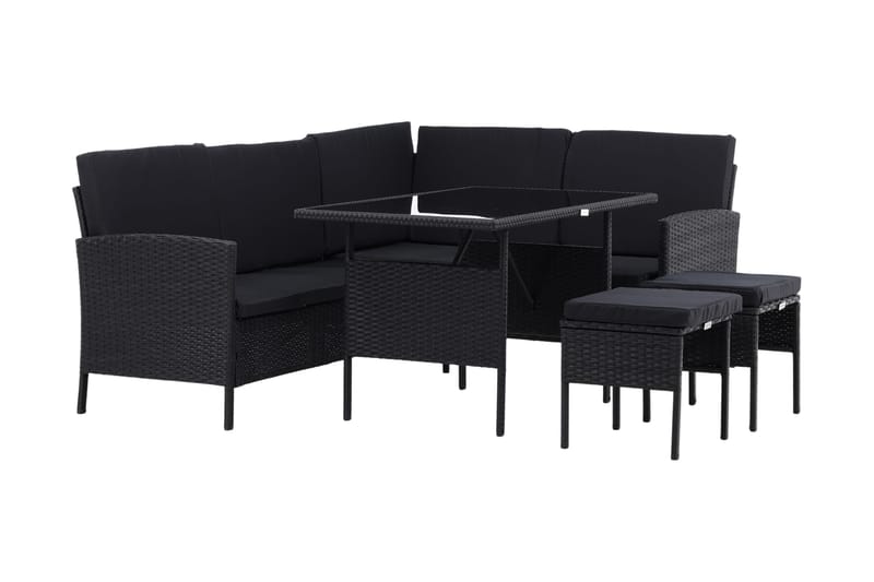Knock Hörnsoffa Utomhus - Svart - Utemöbler & utemiljö - Loungemöbler - Loungeset & loungegrupp
