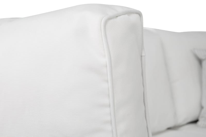 Loungegrupp Bahamas 6-sits Bord - Beige / Vita dynor / Glas - Utemöbler & utemiljö - Loungemöbler - Loungeset & loungegrupp
