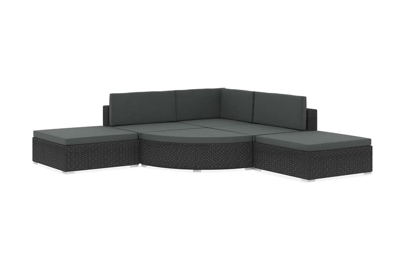 Loungegrupp för trädgården med dynor 6 delar konstrotting sv - Loungeset & loungegrupp - Soffgrupp utomhus