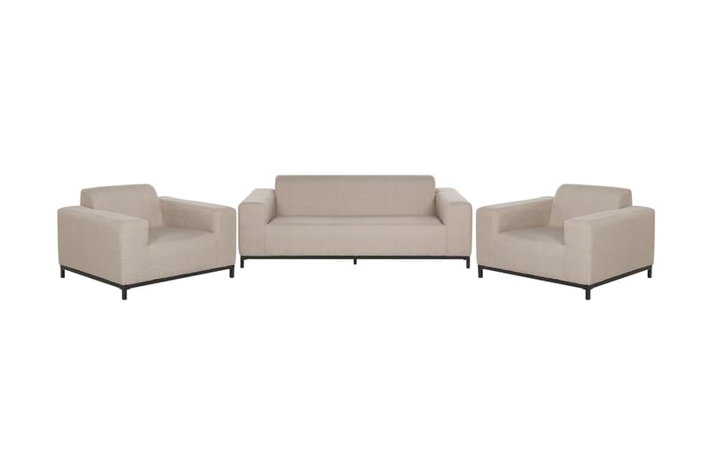 Loungegrupp Hughen 5-sits - Beige/Svart - Loungeset & loungegrupp - Soffgrupp utomhus
