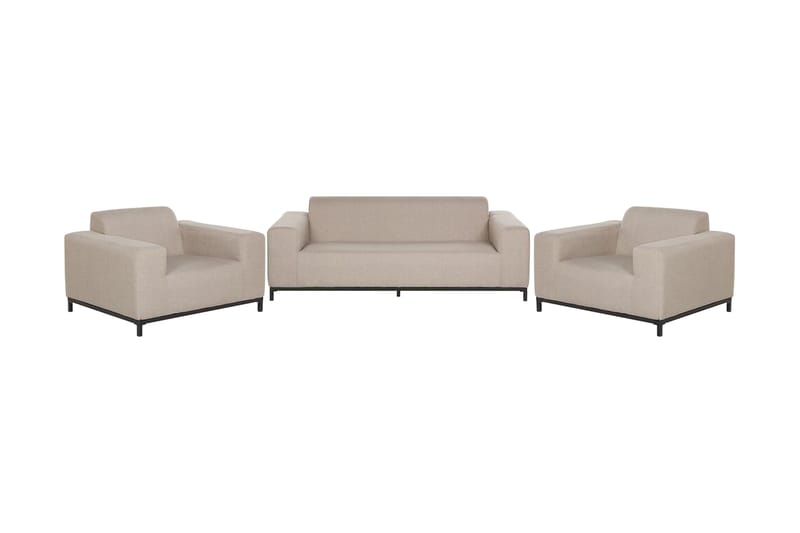 Loungegrupp Hughen 5-sits - Beige/Svart - Loungeset & loungegrupp - Soffgrupp utomhus