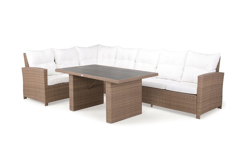 Loungegrupp James Sand/Aintwood - Bord Soffa Vänster Mittdel - Utemöbler & utemiljö - Loungemöbler - Loungeset & loungegrupp
