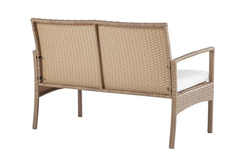 Loungegrupp Utomhus 4-sits konstrotting ljusbrun MARSALA - Trä/natur - Utemöbler & utemiljö - Loungemöbler - Loungeset & loungegrupp