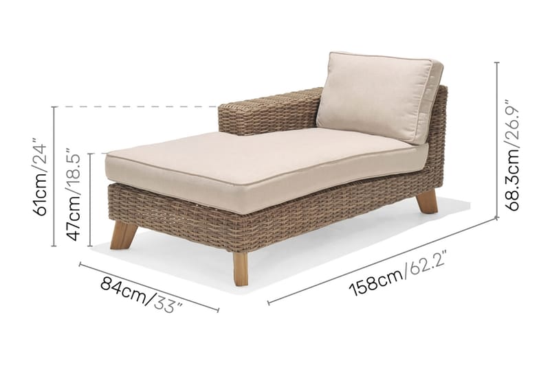 Loungegrupp Utomhus Bahamas 4-sits - Beige - Utemöbler & utemiljö - Loungemöbler - Loungeset & loungegrupp