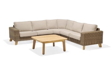 Loungegrupp Utomhus Bahamas 5-sits - Beige - Utemöbler & utemiljö - Loungemöbler - Loungeset & loungegrupp