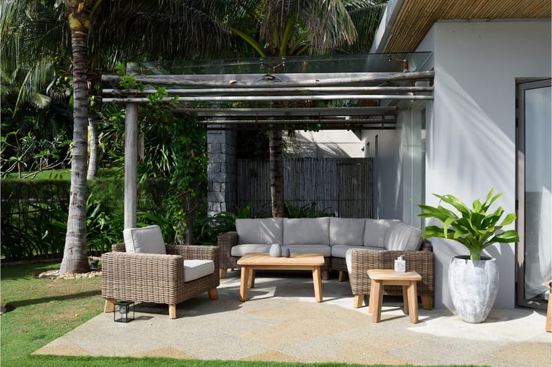 Loungegrupp Utomhus Bahamas 5-sits - Beige - Utemöbler & utemiljö - Loungemöbler - Loungeset & loungegrupp