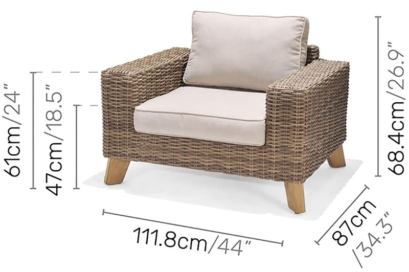 Loungegrupp Utomhus Bahamas 5-sits - Beige - Utemöbler & utemiljö - Loungemöbler - Loungeset & loungegrupp