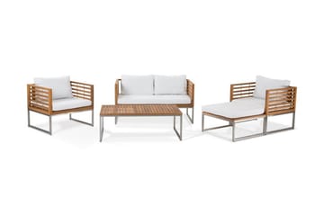Loungegrupp Utomhus Bermuda - Natur/Vit - Utemöbler & utemiljö - Loungemöbler - Loungeset & loungegrupp