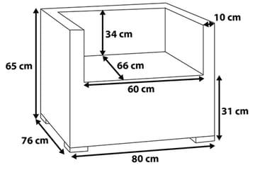 Loungegrupp Utomhus Comfy 76 cm - Vit - Utemöbler & utemiljö - Loungemöbler - Loungeset & loungegrupp