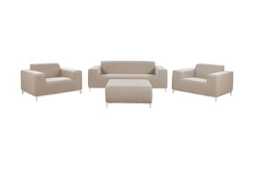 Loungegrupp Utomhus Hughen 5-sits - Beige - Utemöbler & utemiljö - Loungemöbler - Loungeset & loungegrupp