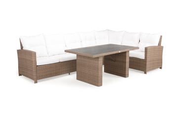 Loungegrupp Utomhus James Sand/Aintwood - Bord Soffa Höger Mittdel - Utemöbler & utemiljö - Loungemöbler - Loungeset & loungegrupp
