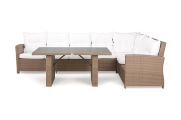 Loungegrupp Utomhus James Sand/Aintwood - Bord Soffa Höger Mittdel - Utemöbler & utemiljö - Loungemöbler - Loungeset & loungegrupp
