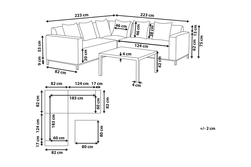 Loungegrupp Utomhus Magaoay - Beige - Utemöbler & utemiljö - Loungemöbler - Loungeset & loungegrupp
