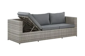 Loungegrupp Utomhus rottig grå SABBIA - Grå - Utemöbler & utemiljö - Loungemöbler - Loungeset & loungegrupp