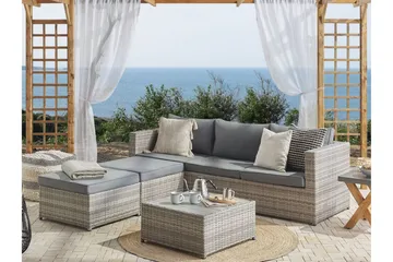 Loungegrupp Utomhus rottig grå SABBIA - Grå - Utemöbler & utemiljö - Loungemöbler - Loungeset & loungegrupp