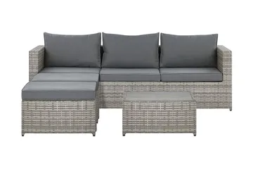 Loungegrupp Utomhus rottig grå SABBIA - Grå - Utemöbler & utemiljö - Loungemöbler - Loungeset & loungegrupp