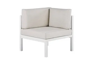 Loungegrupp Utomhus vit/brun BORELLO - Vit - Utemöbler & utemiljö - Loungemöbler - Loungeset & loungegrupp