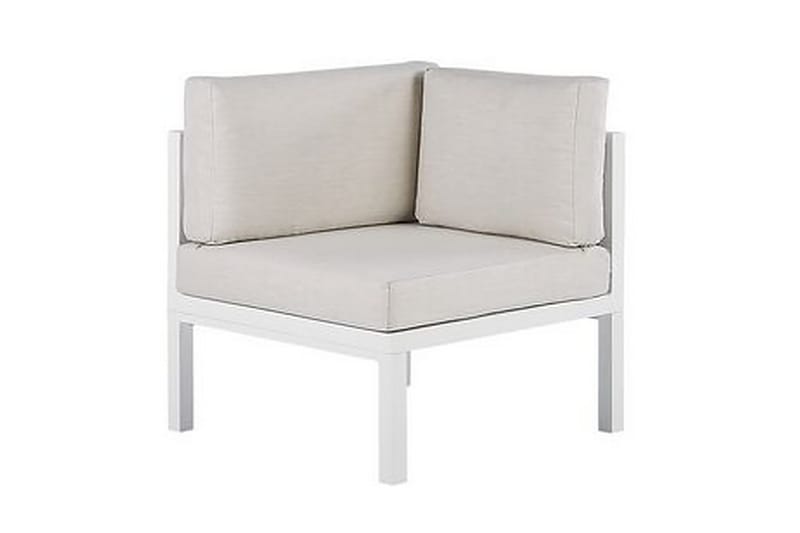 Loungegrupp Utomhus vit/brun BORELLO - Vit - Utemöbler & utemiljö - Loungemöbler - Loungeset & loungegrupp