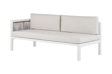 Loungegrupp Utomhus vit/brun BORELLO - Vit - Utemöbler & utemiljö - Loungemöbler - Loungeset & loungegrupp