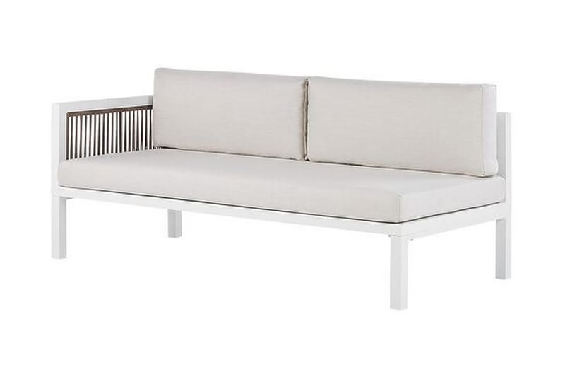 Loungegrupp Utomhus vit/brun BORELLO - Vit - Utemöbler & utemiljö - Loungemöbler - Loungeset & loungegrupp