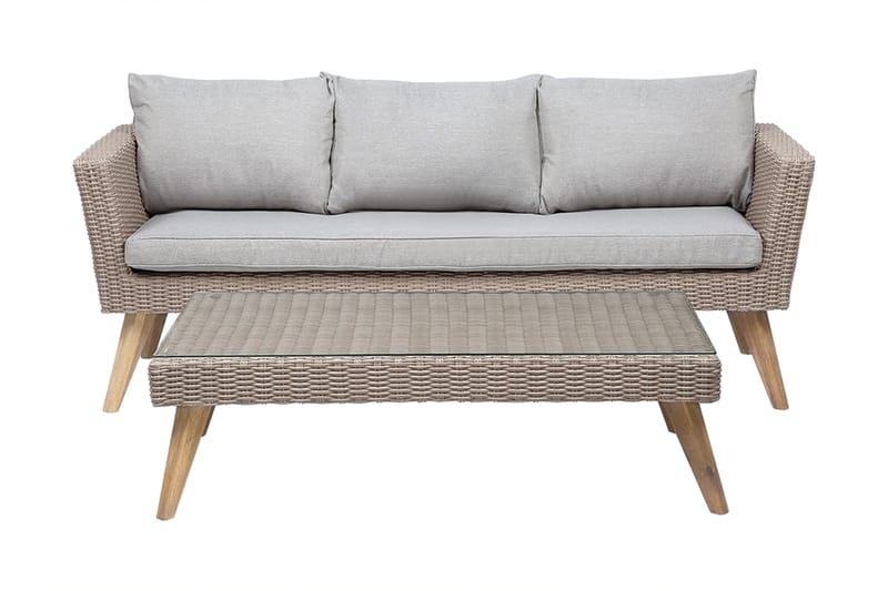 Loungegrupp Utomhus Vittoria xl  120 cm - Trä|Natur - Utemöbler & utemiljö - Loungemöbler - Loungeset & loungegrupp