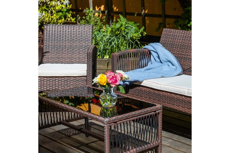 Loungrgrupp Björkbacken 4-sits - Brun - Utemöbler & utemiljö - Loungemöbler - Loungeset & loungegrupp